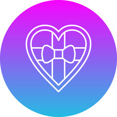 Present Gradient Circle Line Inverted Icon