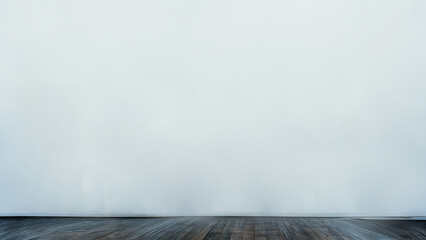 empty wall background, dark hardwood floor, render, 3d illustration