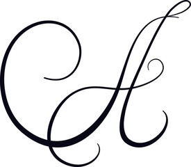 Handwriting letter A initial logo vector