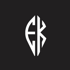 EK letter logo creative design with vector graphic
