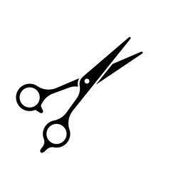 barber scissors silhouette for beauty salon