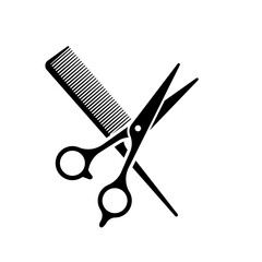 barber scissors and comb Haircut idea in beauty salon