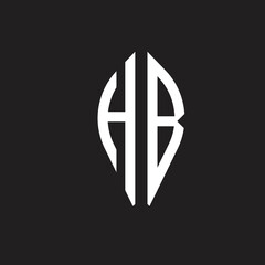Flat abstract letter HB logo.