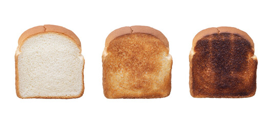 White bread to toast isolated on white - obrazy, fototapety, plakaty