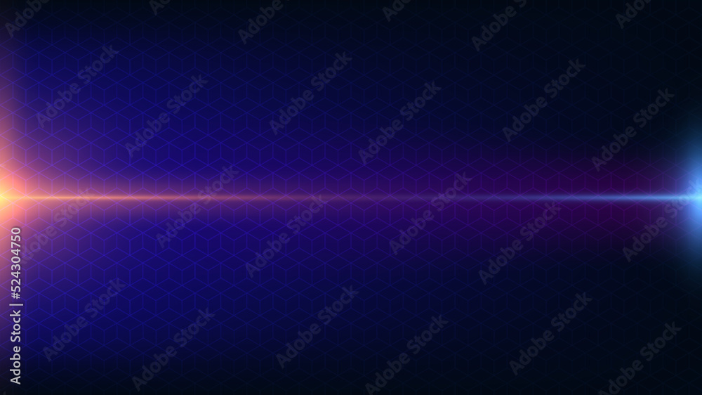Wall mural abstract technology connection digital data concept lighting horizontal lines effect connect with 3d