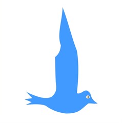 DRAWING OF A BLUE BIRD SILHOUETTE