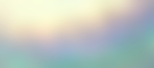 Pearlescent holographic light blur empty background.