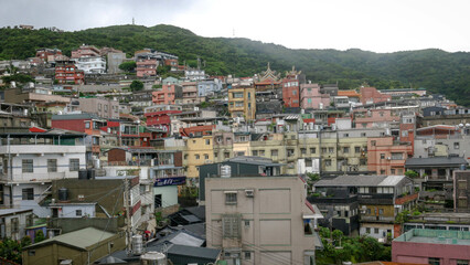 Fototapeta premium Views from the seaside mountain area of Jiufen in Taiwan