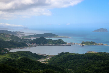 Views from the seaside mountain area of Jiufen in Taiwan