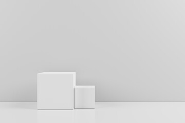 3d illustration minimalist white background on 3d rendering