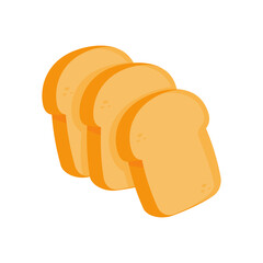 Toasted bread made from wheat flour is a popular breakfast food.