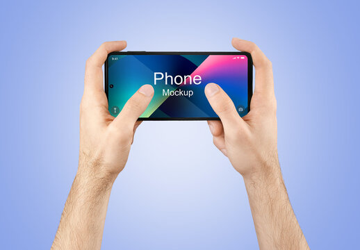 Phone Mockup in a Hand
