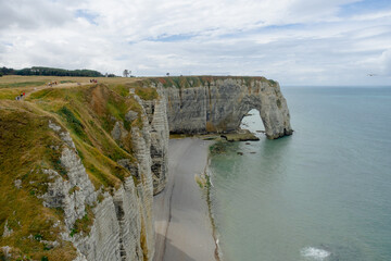 Steep coast in the French Normandy