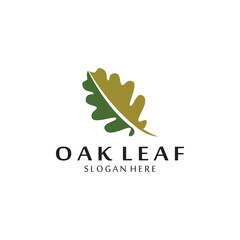 vector oak leaf logo template