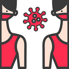 Infection Virus Icon, Outline Style