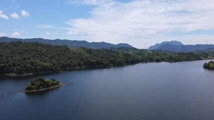 Obraz premium The Mountains and Fjords of Milford Sound and Doubtful Sound, New Zealand. Bengoh Valley, Sarawak.