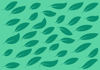 green leaves pattern vector background illustration