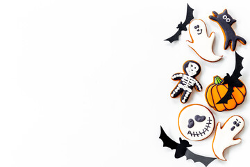 Halloween party cookies and sweets with decoration