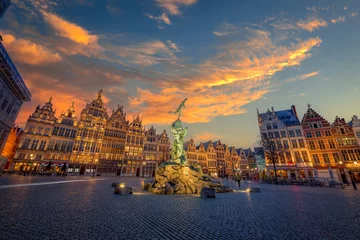 Foto op Canvas Grote Markt of Antwerp, Belgium © SeanPavonePhoto