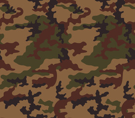 Fototapeta premium Military background camouflage vector endless pattern, army texture. Ornament. Disguise