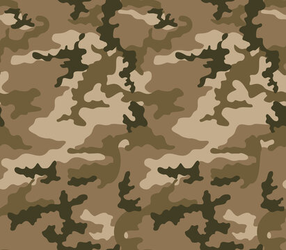 
Forest texture camouflage vector endless background for textile. Hunting design.