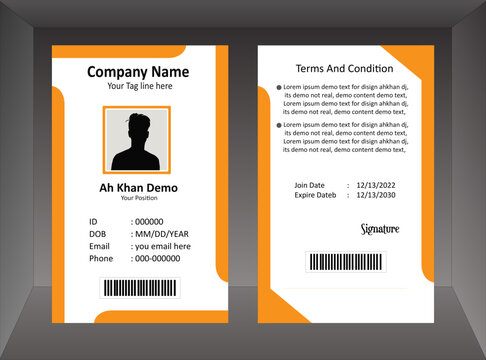 ID Card Design, Student card, Employee card, Best design.