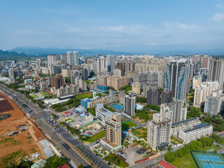 Fototapeta premium Top view of Lin Kou city
