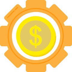 Gears Settings Flat icon