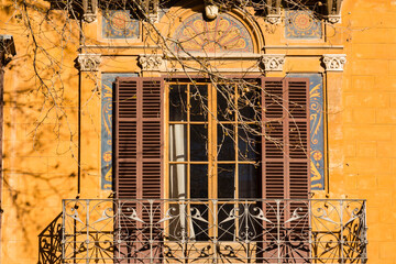 fachada modernista en el paseo del Borne, , Palma, Mallorca, balearic islands, spain, europe