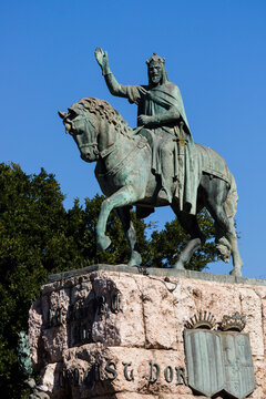 Estatua ecuestre de Jaime I ,Enric Clarasó, 1927, Bronce, Plaza de España. Palma, Mallorca, balearic islands, spain, europe