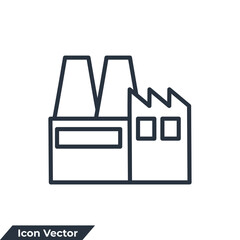 industrial icon logo vector illustration. building factory symbol template for graphic and web design collection
