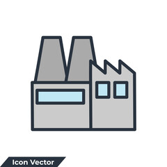 industrial icon logo vector illustration. building factory symbol template for graphic and web design collection