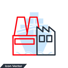 industrial icon logo vector illustration. building factory symbol template for graphic and web design collection