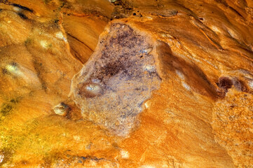 Internal natural made decorations inside Stopica cave at Zlatibor, Serbia.