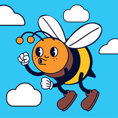 cartoon cute bee