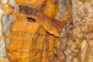 Beautiful internal natural made decorations inside Stopica cave at Zlatibor, Serbia.