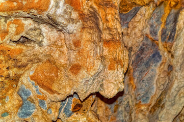 Beautiful internal natural made decorations inside Stopica cave at Zlatibor, Serbia.