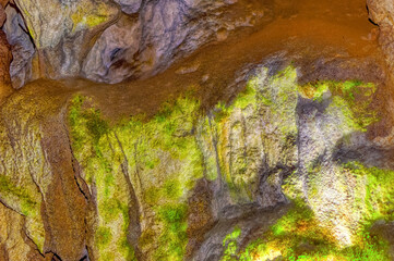 Beautiful internal natural made decorations inside Stopica cave at Zlatibor, Serbia.