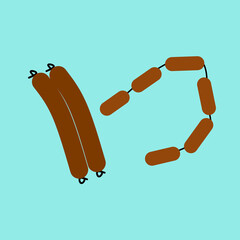 sausage vector illustration