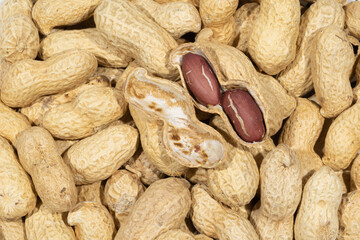 Primer plano de cacahuetes 