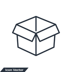 packaging icon logo vector illustration. box symbol template for graphic and web design collection