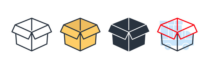 packaging icon logo vector illustration. box symbol template for graphic and web design collection