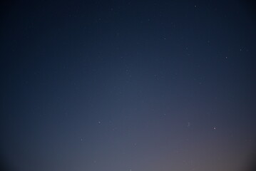 Blue sky with little stars at night