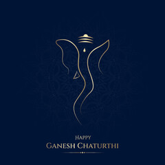 Happy Ganesh Chaturthi Social Media Post Design - obrazy, fototapety, plakaty