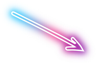 Set of arrow neon