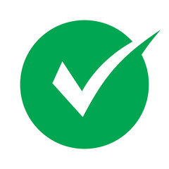 white check mark in green circle