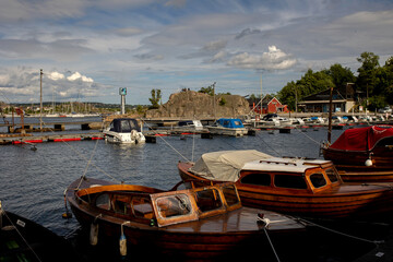 Fototapeta premium Beautiful town Kristiansand in Norway, amazing views