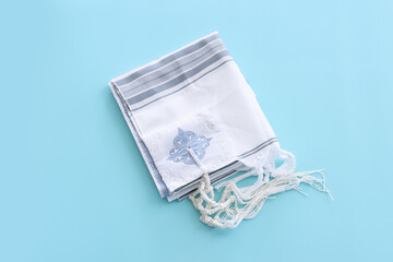 religion image of white prayer talit. Rosh hashanah (jewish New Year holiday), Shabbat and Yom...