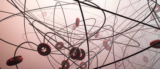 3d illustration of abstract lights