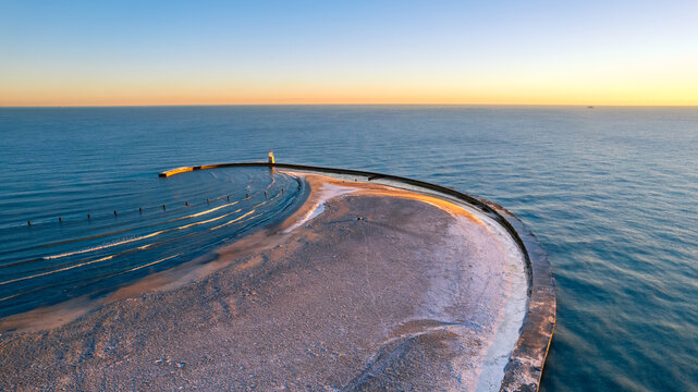 North Avenue Beach At Lake Michigan, Chicago.